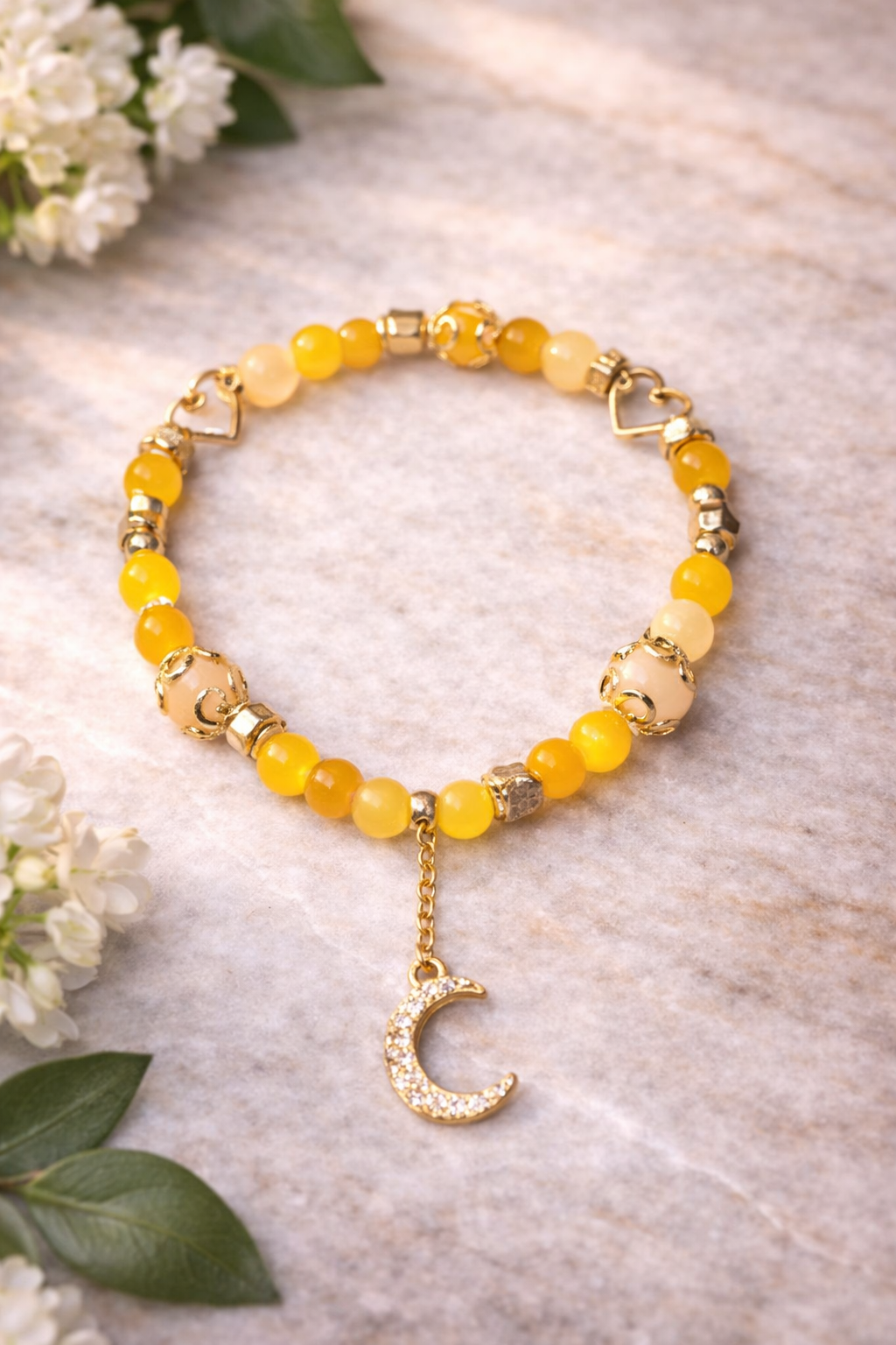 Golden Sunbeam Moon Bracelet