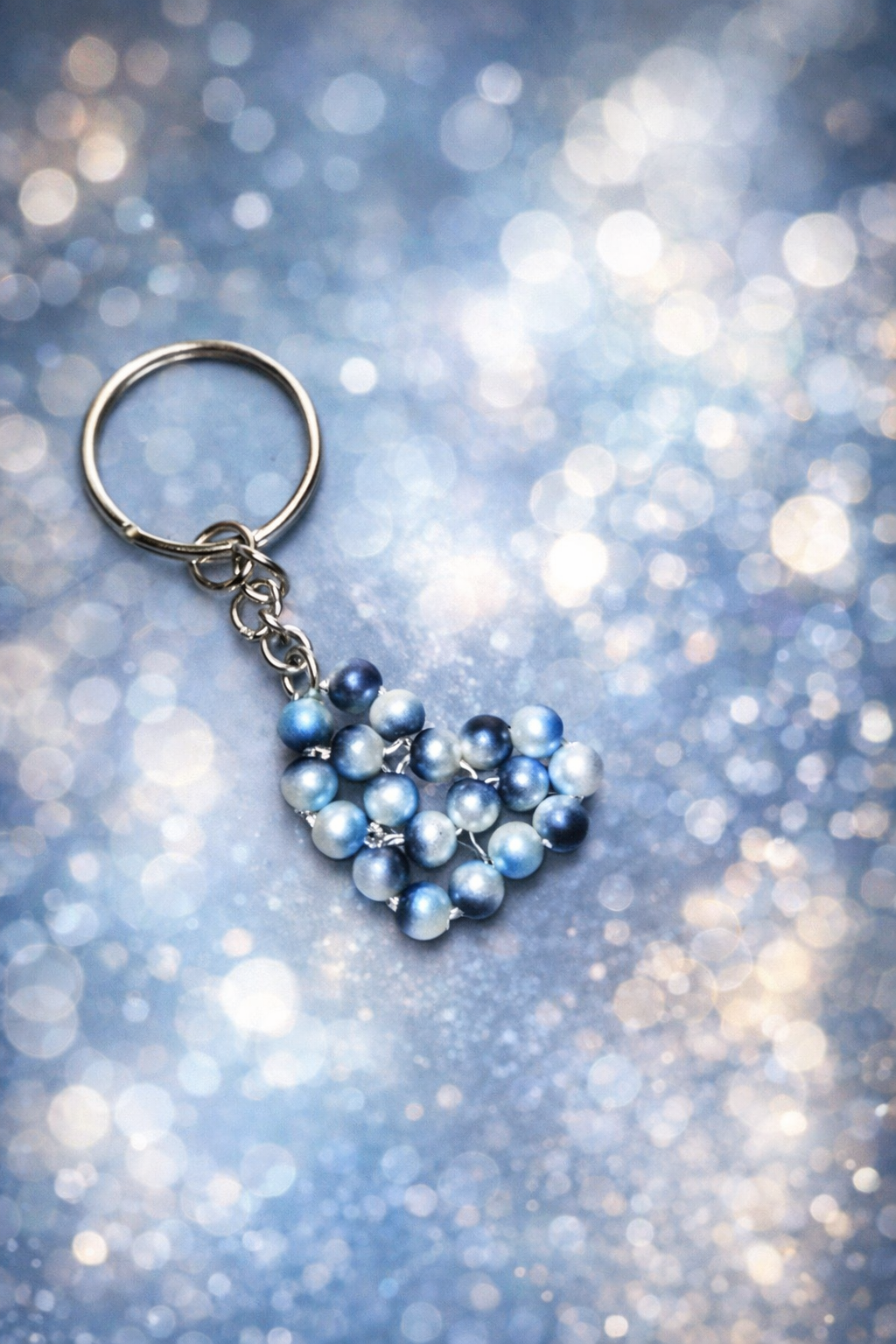 Ocean Mist Heart Keyring