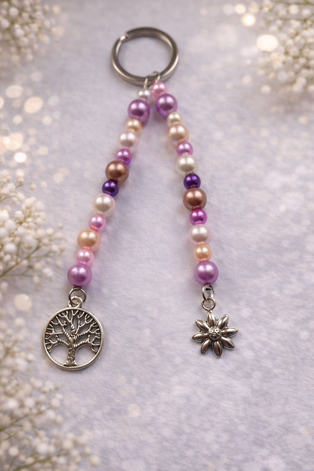 Tree & Blossom Keyring