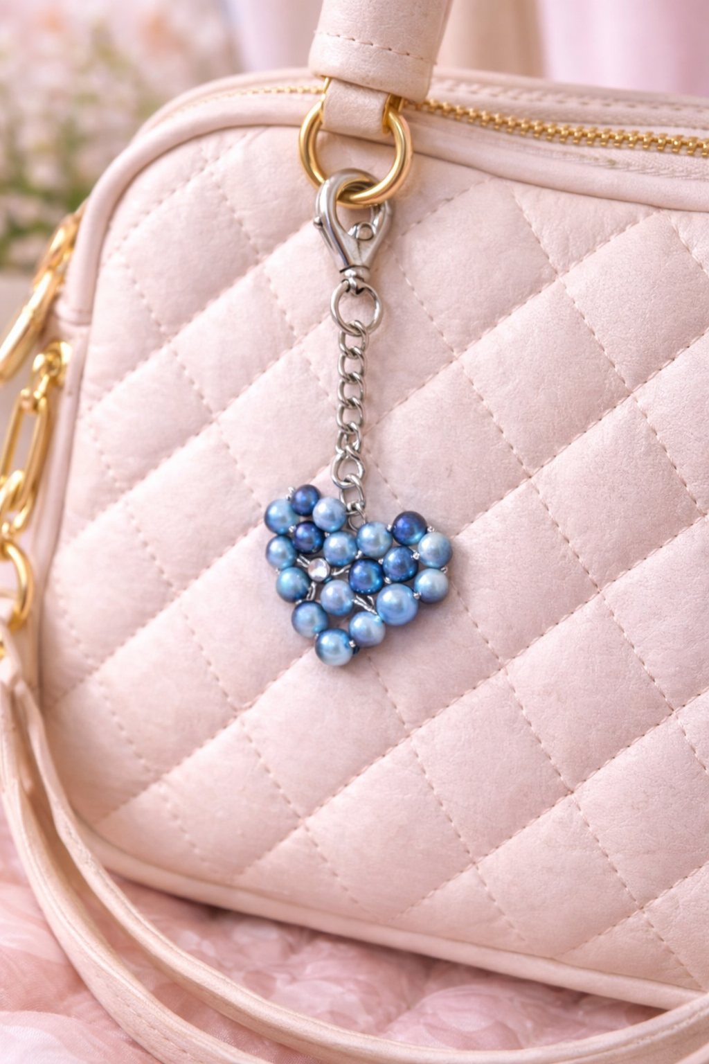 Ocean Mist Heart Keyring